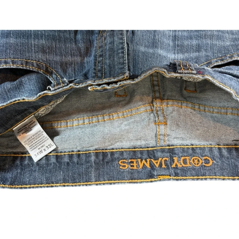 Cody James Bootcut Jeans Mens 34x32 (35x30.5) Blue Cotton Stretch Medium Wash‎